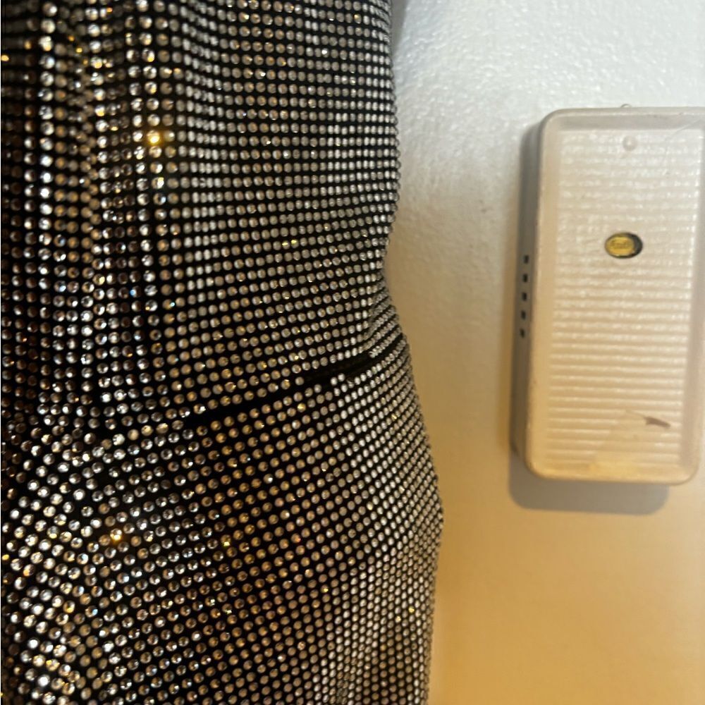Shane justin Bust Down set runway halter skirt crystal rhinestone dress suit y2k - Picture 2 of 14